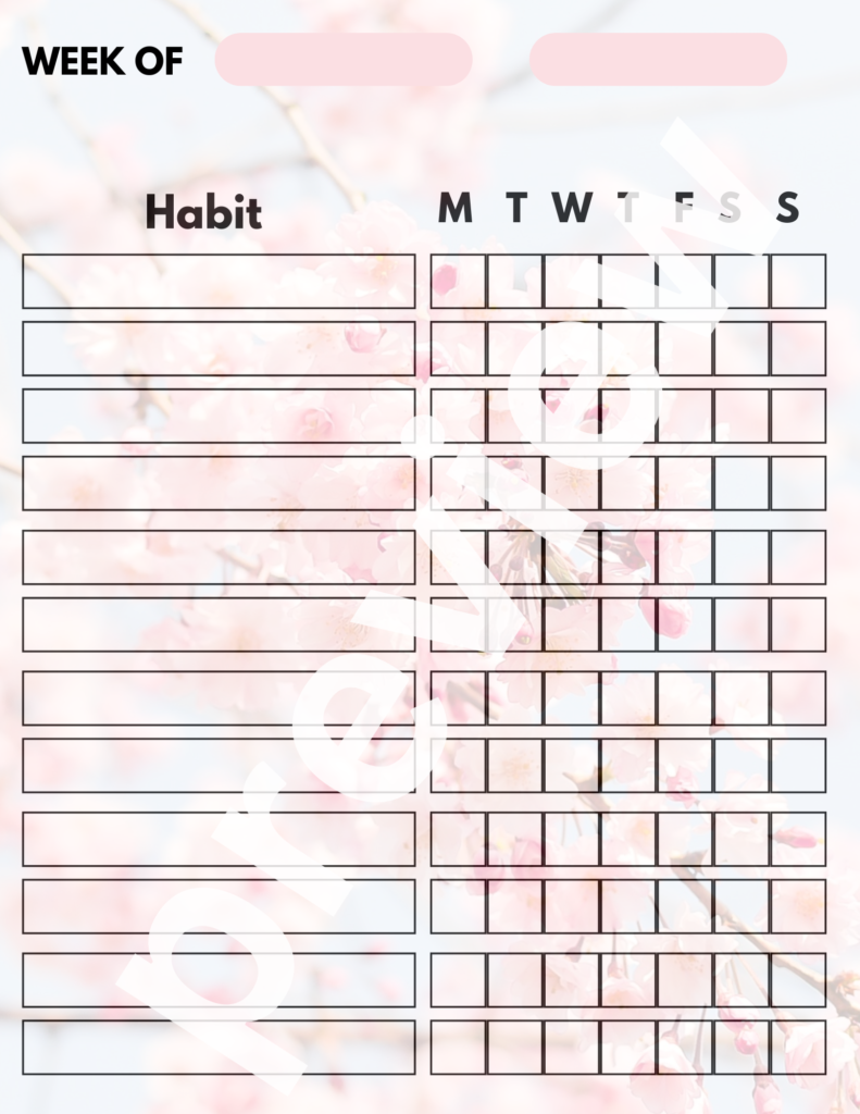 aesthetic bullet journal weekly spread -easy download - easy printable ...